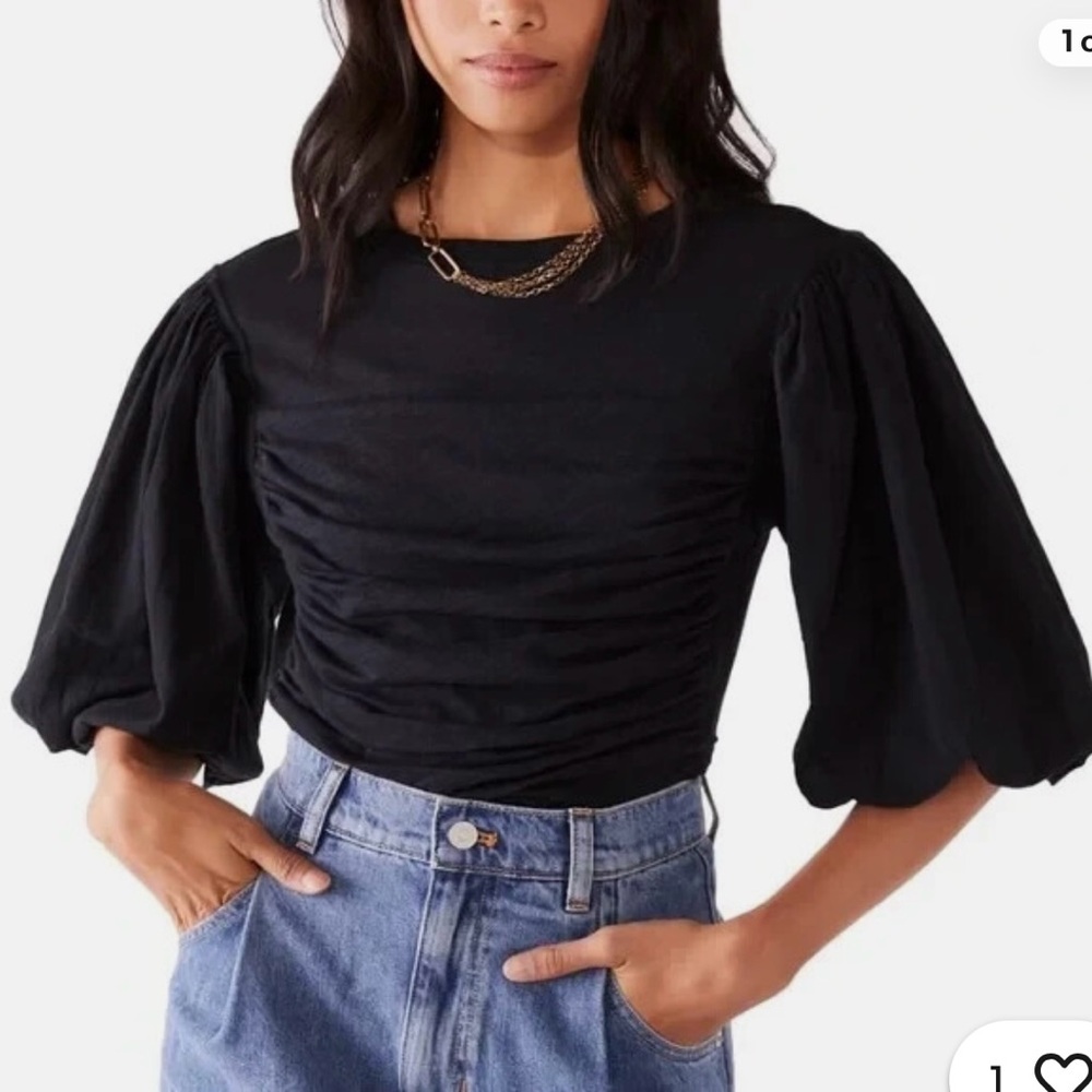 Free People Sweet Spot Puff Sleeve Blouse